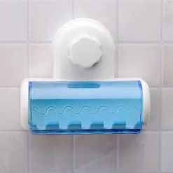 PORTA SPAZZOLINI DA DENTI A 5 POSTI CON ATTACCO A VENTOSA A PARETE PER BAGNO