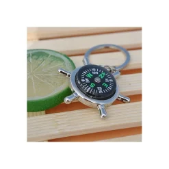 PORTACHIAVE PORTA CHIAVE BOMBONIERE FORMA DI TIMONE CON BUSSOLA ACCESSORIO UOMO