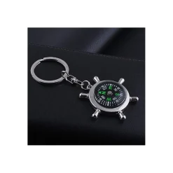 PORTACHIAVE PORTA CHIAVE BOMBONIERE FORMA DI TIMONE CON BUSSOLA ACCESSORIO UOMO