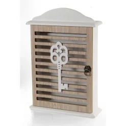 PORTACHIAVI PARETE 19X6X28 CM IN LEGNO CHIAVE APPENDINO DECORI ASSORTITI 762567