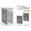 PORTACHIAVI PARETE 20X6X24CM LEGNO DECORO FAMILY MODERNO DECORI ASSORTITI 818592