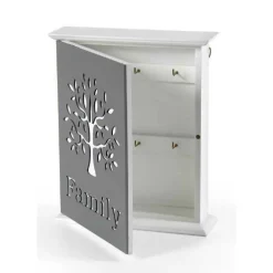 PORTACHIAVI PARETE 20X6X24CM LEGNO DECORO FAMILY MODERNO DECORI ASSORTITI 818592