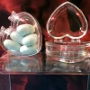 PORTACONFETTI BOMBONIERE SCATOLA CUORE 6x6.5CM IN PLEXIGLASS MATRIMONI BATTESIMO