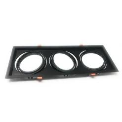 PORTAFARETTI INCASSO TRIPLO PER FARETTO AR111 RETTANGOLARE ORIENTABILE P-AR111-3