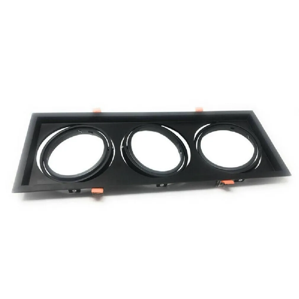 PORTAFARETTI INCASSO TRIPLO PER FARETTO AR111 RETTANGOLARE ORIENTABILE P-AR111-3