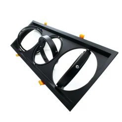PORTAFARETTI INCASSO TRIPLO PER FARETTO AR111 RETTANGOLARE ORIENTABILE P-AR111-3
