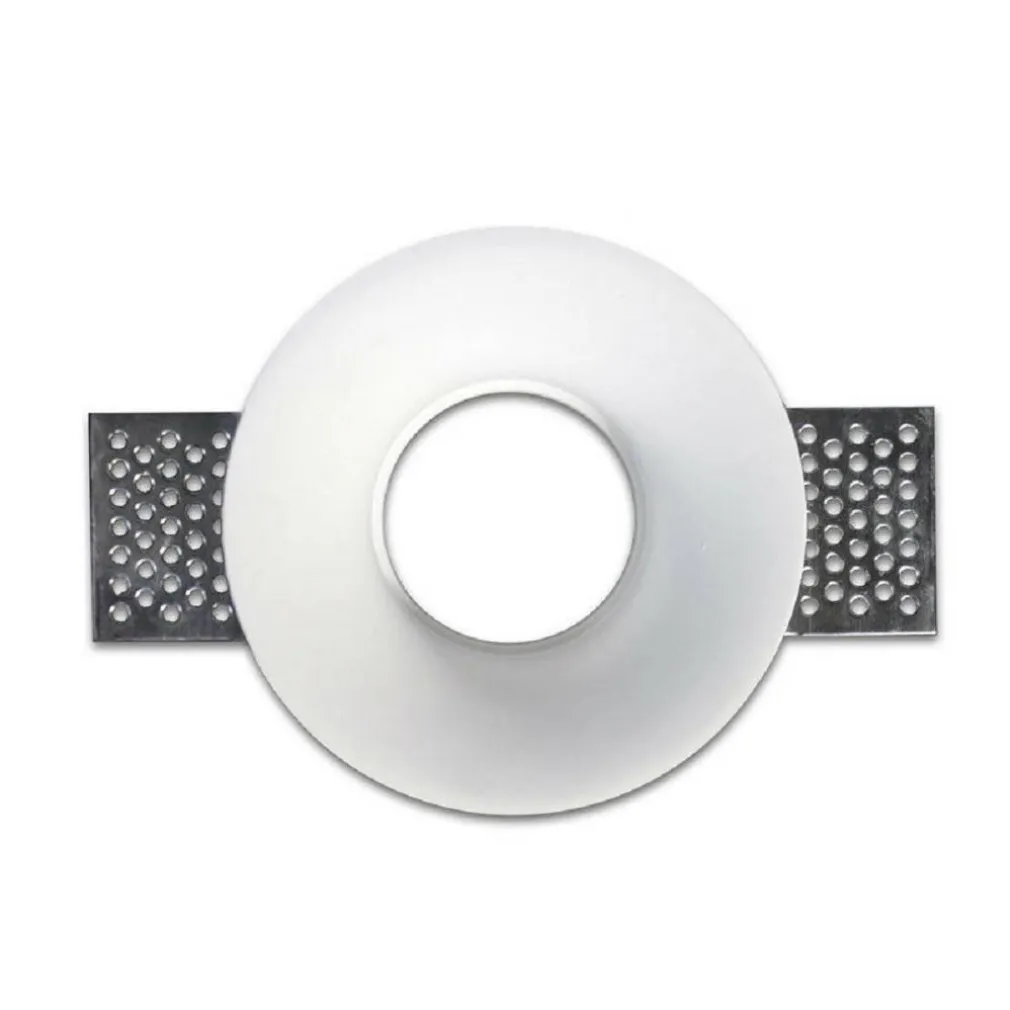 PORTAFARETTO A INCASSO IN GESSO SCOMPARSA TONDO SUPPORTO FARETTO GU10 GS-13