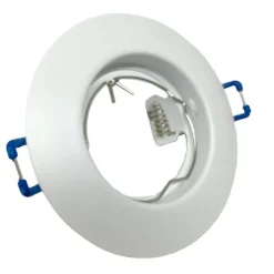 PORTAFARETTO AD INCASSO FISSO SUPPORTO TONDO PER FARETTI LAMPADA IN ALLUMINIO P32