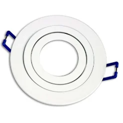 PORTAFARETTO DA INCASSO ROTONDO BIANCO ORIENTABILE SUPPORTO PER FARETTO P11