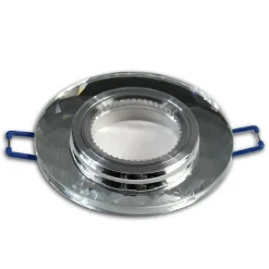 PORTAFARETTO DA INCASSO TONDO VETRO EFFETTO SPECCHIO SUPPORTO CONTROSOFFITTO P19