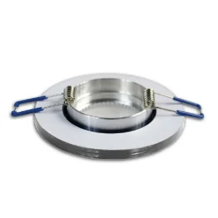 PORTAFARETTO DA INCASSO TONDO VETRO EFFETTO SPECCHIO SUPPORTO CONTROSOFFITTO P19