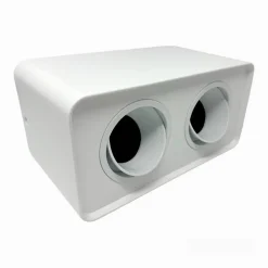 PORTAFARETTO DOPPIO ORIENTABILE DA SOFFITTO BIANCO PER FARETTO GU10 GU5.3 P34-B2