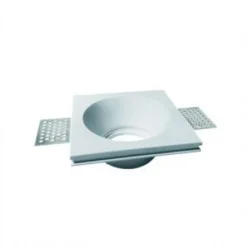 PORTAFARETTO IN GESSO A INCASSO VERNICIABILE ROTONDO SUPPORTO FARETTO GU10 GS-22