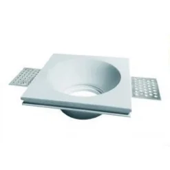 PORTAFARETTO IN GESSO A INCASSO VERNICIABILE ROTONDO SUPPORTO FARETTO GU10 GS-22