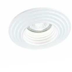 PORTAFARETTO INCASSO GESSO A SCOMPARSA CON MOTIVO TONDO PORTALAMPADA GU10 GS-17