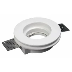 PORTAFARETTO INCASSO GESSO SCOMPARSA TONDO FORO 105MM SUPPORTO FARETTI GU10 GS04