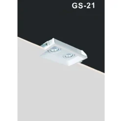 PORTAFARETTO INCASSO GESSO DOPPIO ORIENTABILE A SCOMPARSA PORTALAMPADA GU10 GS21