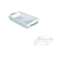 PORTAFARETTO INCASSO GESSO DOPPIO ORIENTABILE A SCOMPARSA PORTALAMPADA GU10 GS21