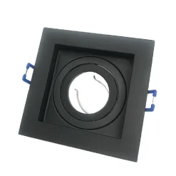 PORTAFARETTO INCASSO QUADRATO ACCIAIO P23 ORIENTABILE SUPPORTO FARETTO PORTA FARETTI