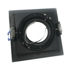 PORTAFARETTO INCASSO QUADRATO ACCIAIO P23 ORIENTABILE SUPPORTO FARETTO PORTA FARETTI