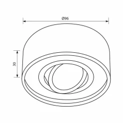 PORTAFARETTO ORIENTABILE TONDO INCASSO ESTERNO 85MM LUCE LAMPADE LED GU10 GU5.3