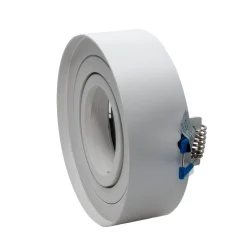 PORTAFARETTO ORIENTABILE TONDO INCASSO ESTERNO 85MM LUCE LAMPADE LED GU10 GU5.3