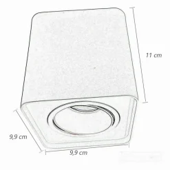 PORTAFARETTO ORIENTABILE DA SOFFITTO BIANCO PER FARETTO GU10 / GU5.3 P34-GU10-B1