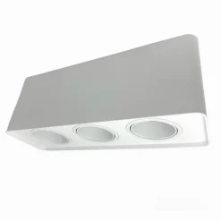 PORTAFARETTO TRIPLO ORIENTABILE DA SOFFITTO BIANCO PER FARETTO GU10 GU5.3 P34-B3
