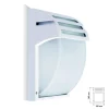 PORTALAMPADA ESTERNO ALLUMINIO VETRO BIANCO VT7077 E27 IP44 ILLUMINAZIONE