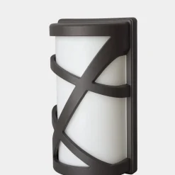 PORTALAMPADA ESTERNO ALLUMINIO VETRO NERO VT7064 E27 IP54 ILLUMINAZIONE