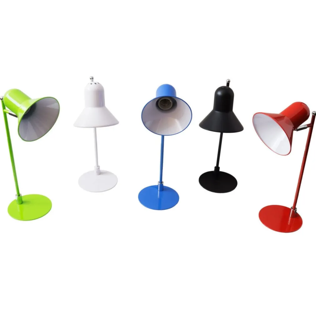 PORTALAMPADA ORIENTABILE SCRIVANIA TAVOLO PORTA LAMPADA COLORATA E27 877