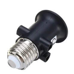 PORTALAMPADA PORTA LAMPADE E27 RUBACORRENTE CON DOPPIA PRESA 10A RUBA CORRENTE