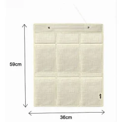 PORTAOGGETTI ORGANIZER A SOSPENSIONE 6 TASCHE TESSUTO BAGNO CAMERA 59X36CM 69714