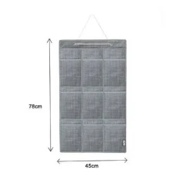 PORTAOGGETTI ORGANIZER A SOSPENSIONE 9 TASCHE TESSUTO BAGNO CAMERA 45X78CM 69715
