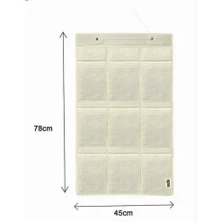 PORTAOGGETTI ORGANIZER A SOSPENSIONE 9 TASCHE TESSUTO BAGNO CAMERA 45X78CM 69715