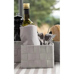 PORTAOGGETTI ORGANIZER BAGNO CAMERA CUCINA IN TESSUTO MULTIUSO 16X16X8.5CM 79000