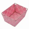 PORTAOGGETTI ORGANIZER MULTIUSO BAGNO CAMERA CUCINA TESSUTO ROSA 19X14X9CM 79011