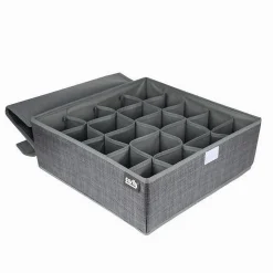 PORTAOGGETTI TESSUTO ORGANIZER CONTENITORE BIANCHERIA 20 POSTI 32X32X12 CM 69720