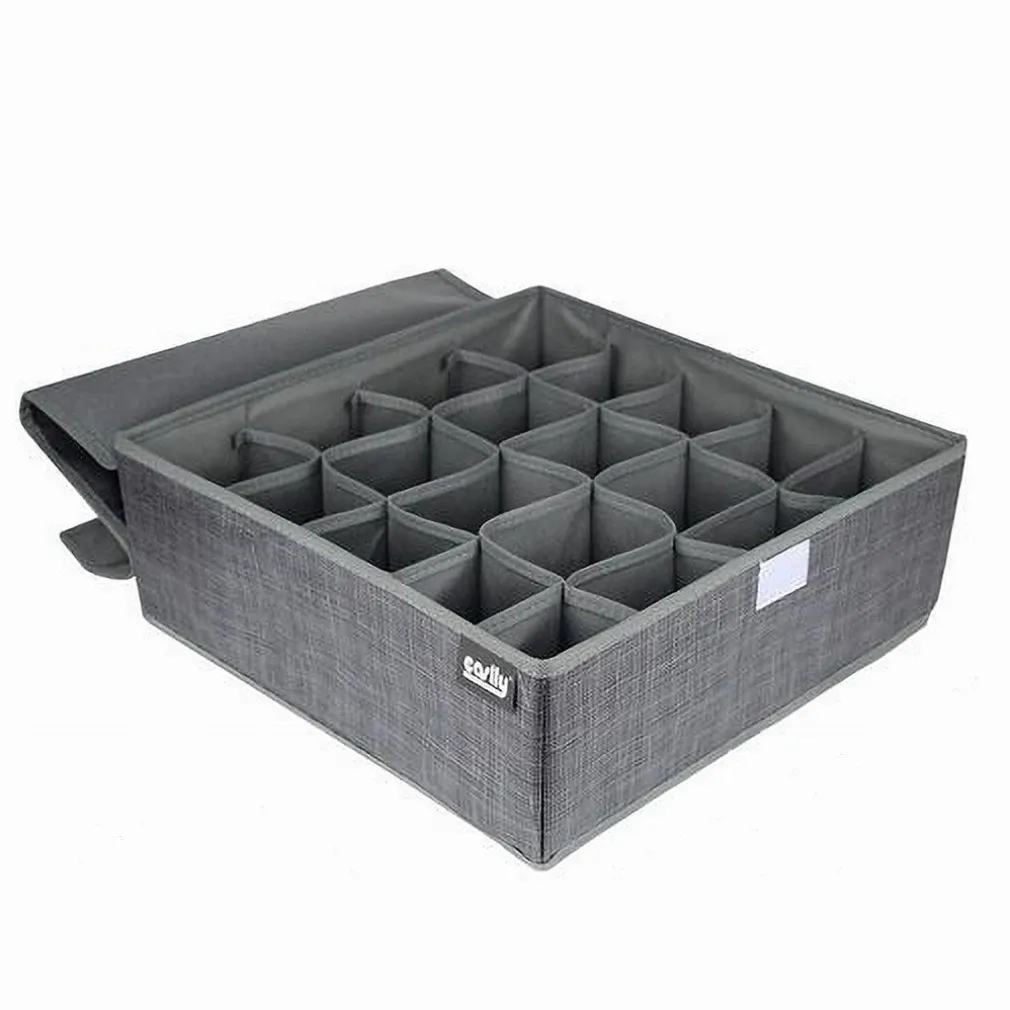 PORTAOGGETTI TESSUTO ORGANIZER CONTENITORE BIANCHERIA 20 POSTI 32X32X12 CM 69720