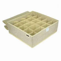 PORTAOGGETTI TESSUTO ORGANIZER CONTENITORE BIANCHERIA 20 POSTI 32X32X12 CM 69720