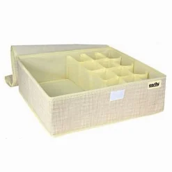 PORTAOGGETTI TESSUTO ORGANIZER CONTENITORE BIANCHERIA 13 POSTI 35X25X11CM 69721