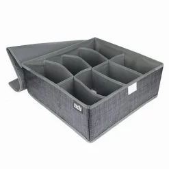 PORTAOGGETTI TESSUTO ORGANIZER CONTENITORE BIANCHERIA 8 POSTI 32X32X12 CM 69717