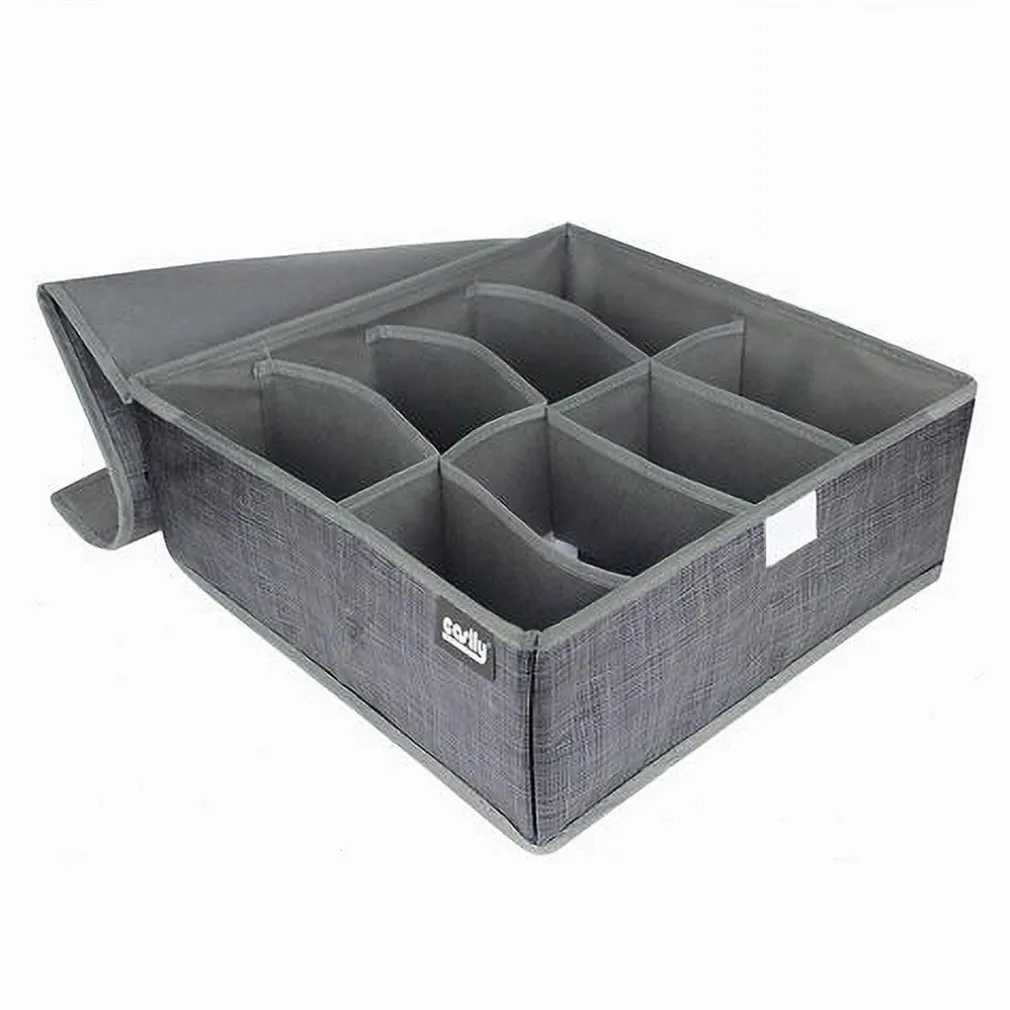 PORTAOGGETTI TESSUTO ORGANIZER CONTENITORE BIANCHERIA 8 POSTI 32X32X12 CM 69717