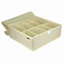 PORTAOGGETTI TESSUTO ORGANIZER CONTENITORE BIANCHERIA 8 POSTI 32X32X12 CM 69717