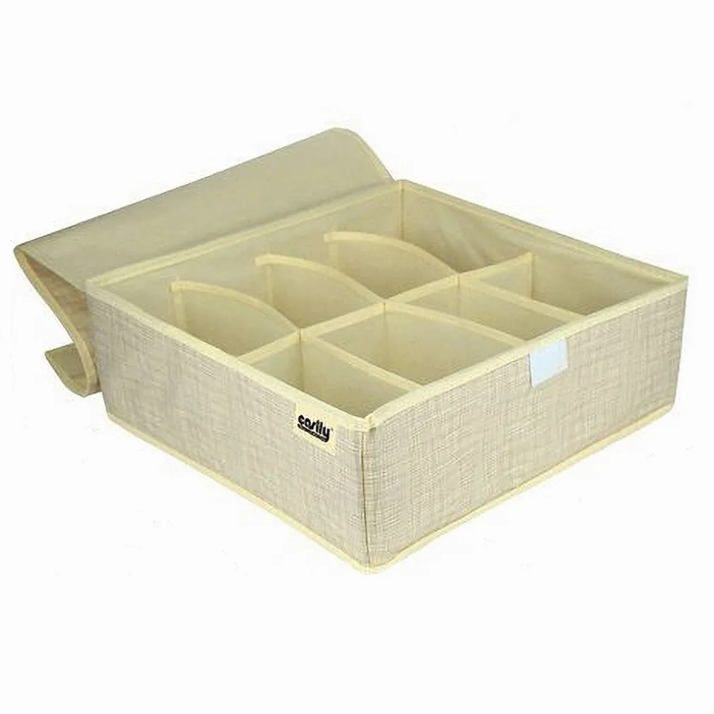 PORTAOGGETTI TESSUTO ORGANIZER CONTENITORE BIANCHERIA 8 POSTI 32X32X12 CM 69717