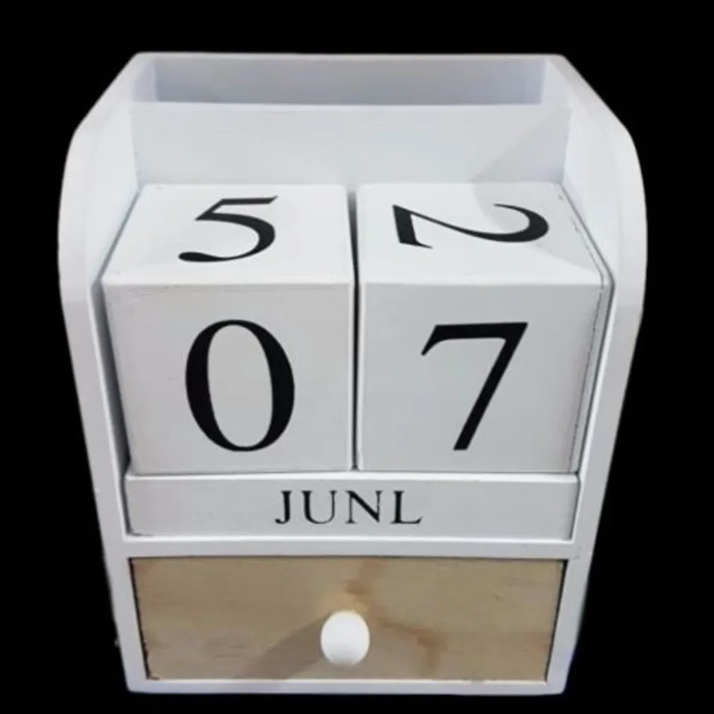 PORTAPENNE OGGETTI CON CASSETTO DATARIO LEGNO COUNTRY CHIC DESIGN ARREDO