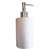 PORTASAPONE CILINDRICO BAROCCO BIANCO ESY_10317 TRAMA LEGNO 18CM CERAMICA SAPONE