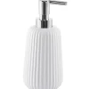 PORTASAPONE CILINDRICO RIGATO BIANCO PORTA SAPONE ESY_10325 DISPENSER SAPONE