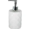PORTASAPONE CILINDRICO ROMBI BIANCO PORTA SAPONE ESY_10343 DISPENSER SAPONE