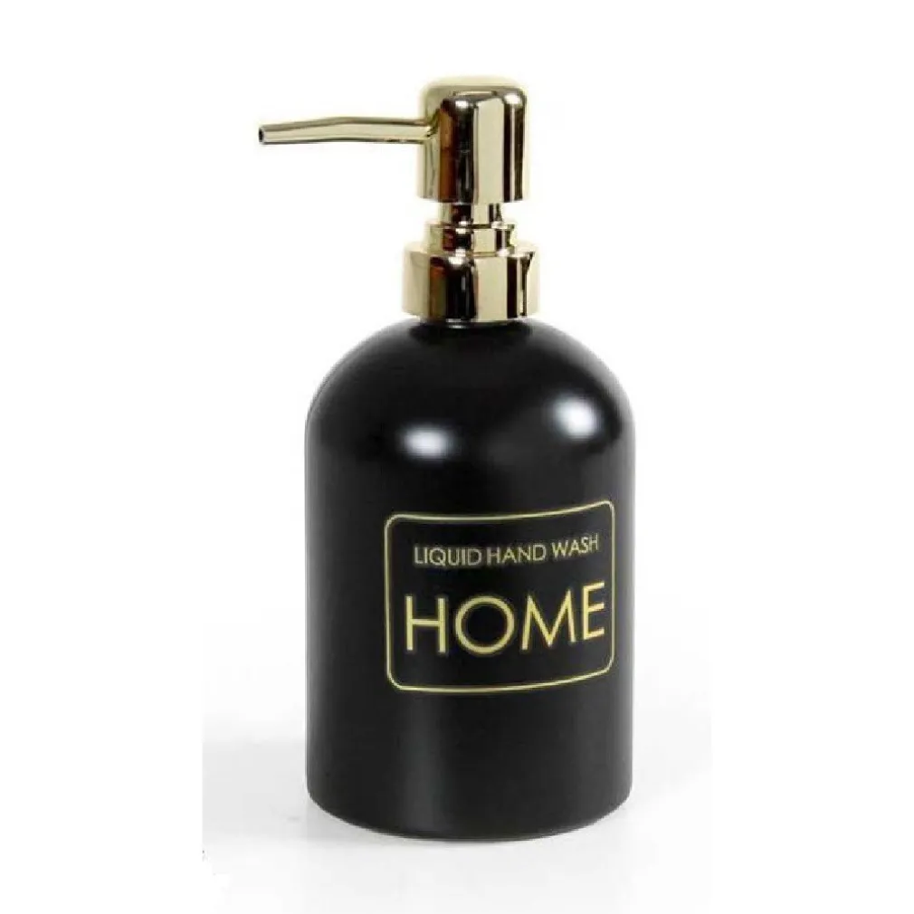 PORTASAPONE LIQUIDO DOSATORE DISPENSER 450ML ORO IN VETRO VARI COLORI ASS 811586